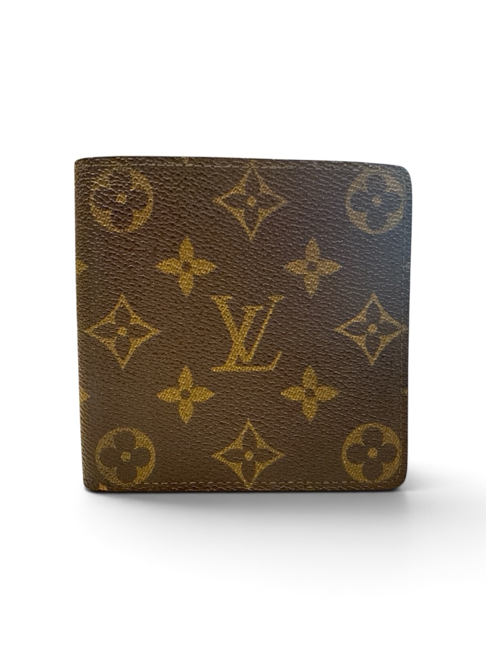 Louis Vuitton Brown Monogram Canvas Wallet with Gold Accents